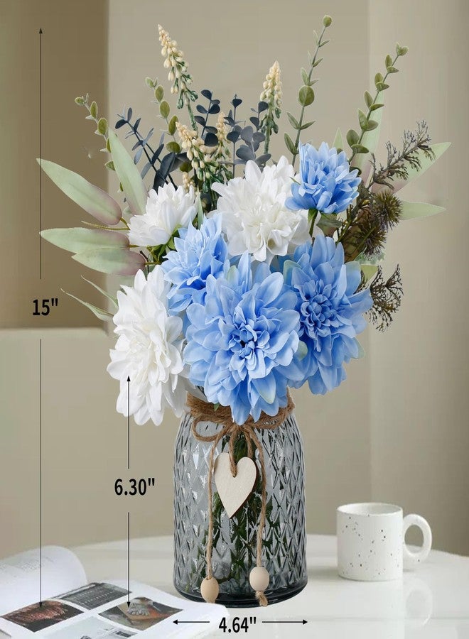 Leftover Fake Flowers in Vase,Table Centerpieces for Dining Room,Kitchen Table Decor,Coffee Table Decor - Image 3