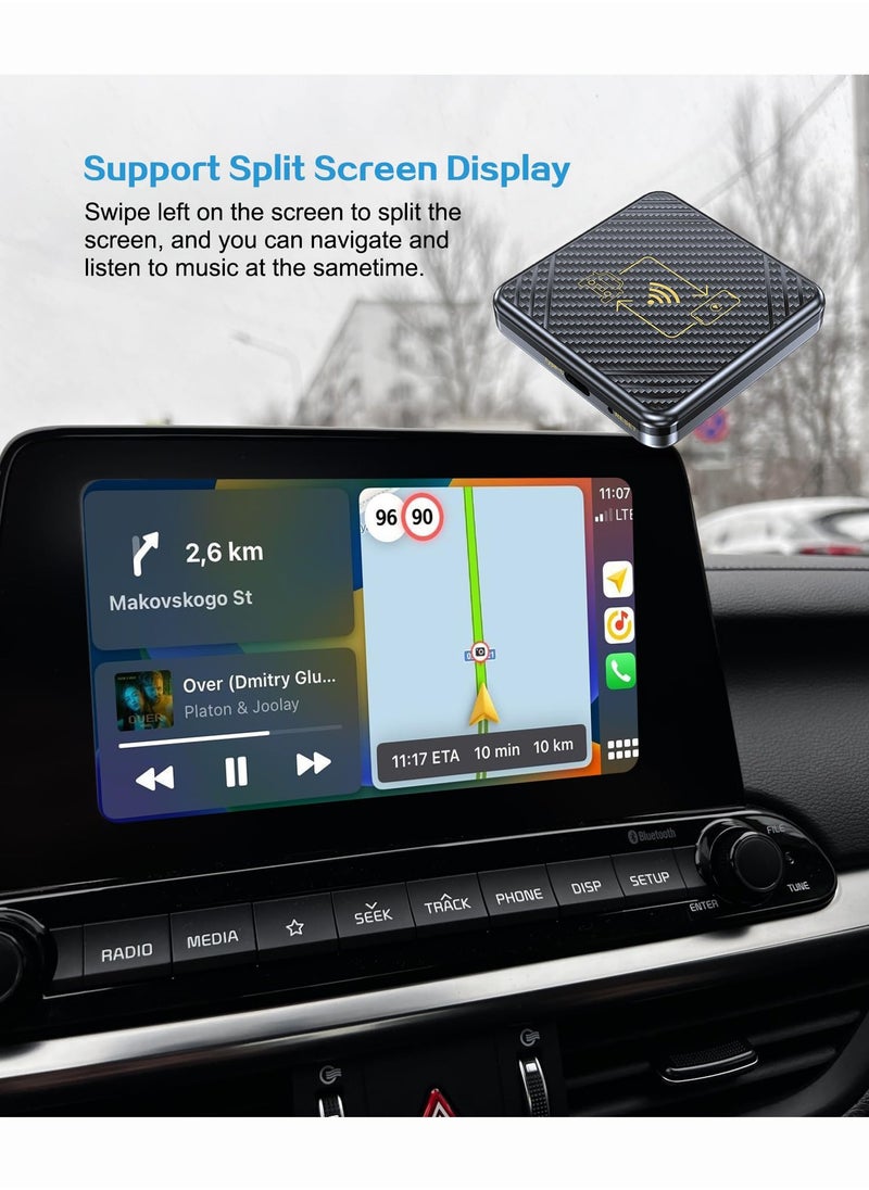 OULIYO - 2 in 1 Wireless CarPlay Adapter & Android Auto Adapter, Wireless CarPlay Dongle for OEM Factory Wired Android Auto Cars & CarPlay Cars, USB A&USB C Supports, Auto Connection, Plug & Play, No Lag - Image 1