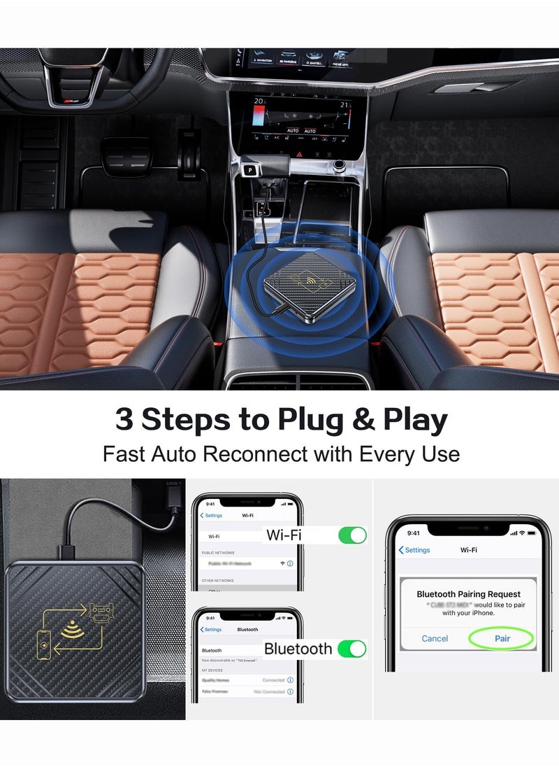 2 in 1 Wireless CarPlay Adapter & Android Auto Adapter, Wireless CarPlay Dongle for OEM Factory Wired Android Auto Cars & CarPlay Cars, USB A&USB C Supports, Auto Connection, Plug & Play, No Lag - pzsku/Z51658EE67D37D882AC57Z/45/_/1721222477/8a572db7-6206-42ae-8e1a-e9fa00efb622