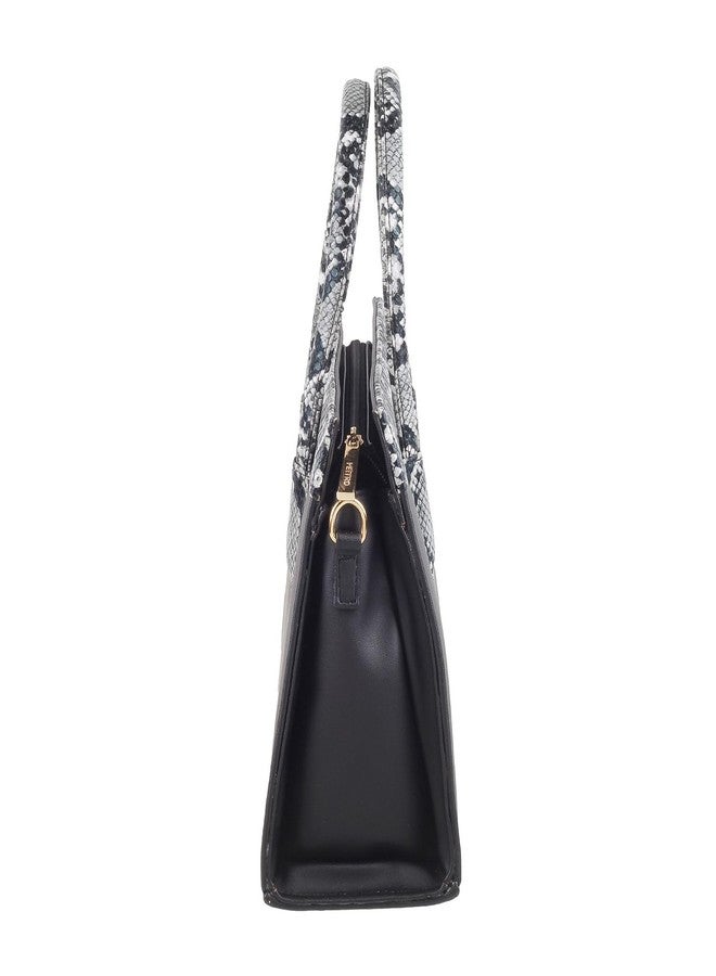 Metro Black Faux Leather Premium Zipper Casual Sling Bag For Women - Image 5