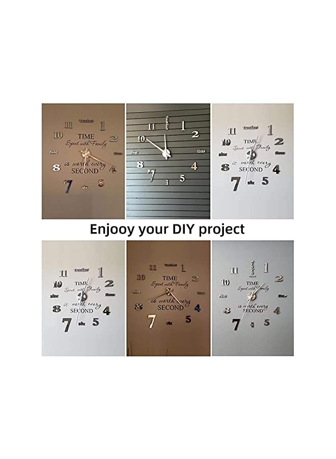 Raxoom clock large 3d diy wall clocks mirror surface decor sticker diy clock for living room bedroom office wall decoration(120x120cm sliver) - Image 3