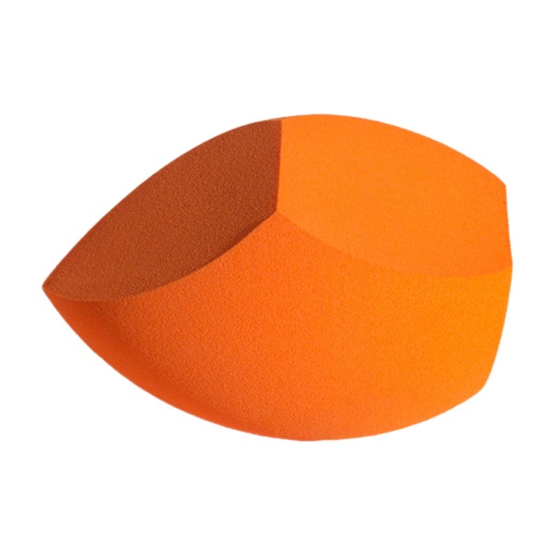 Extra-Large Coverage Makeup Sponge Orange Triple-Cut Shape - Non-Absorbent Surface For Faster Routines - Latex-Free Blending Sponge for Liquid Cream Foundation - Image 1