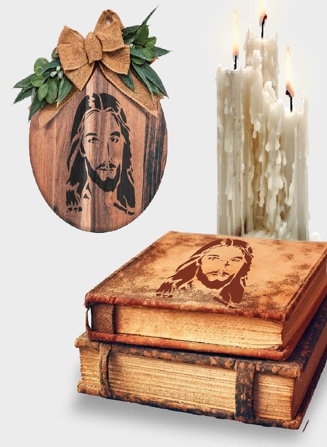 Lionx Jesus Christ Face Stencil 8.5x11 Inch Reusable Christmas Template for DIY Crafts Painting Walls Wood Glass Scrapbooking and Holiday Décor - Image 4