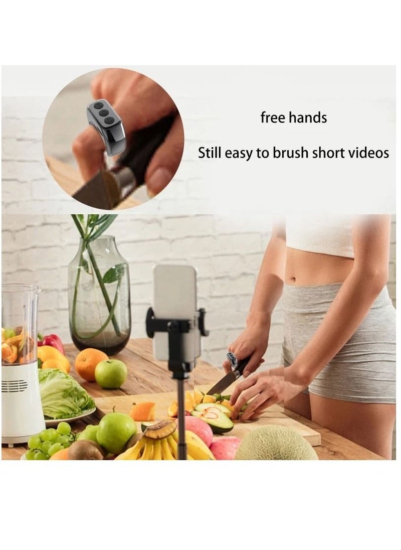 Generic - Multifunctional Remote Control Ring Mobile Phone Bluetooth-compatible Fingertip Flipping Device Mini Video Controller - Image 1