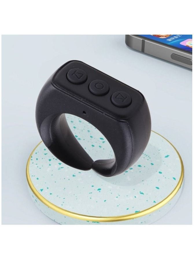 Generic - Multifunctional Remote Control Ring Mobile Phone Bluetooth-compatible Fingertip Flipping Device Mini Video Controller - Image 1