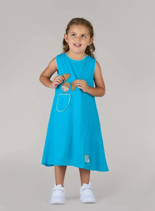 Just Nature Hand Embroidered Flower Dress