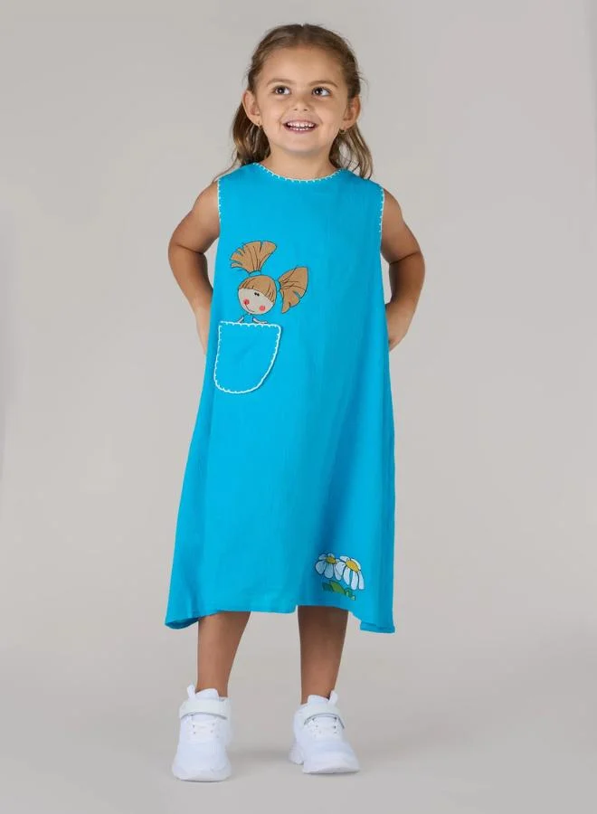 Just Nature Hand Embroidered Flower Dress