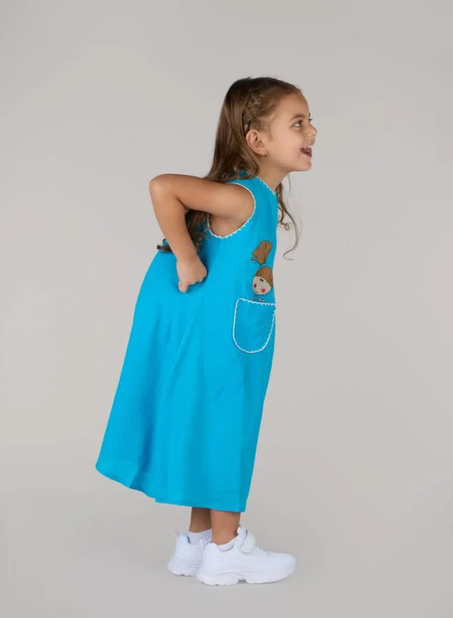 جاست نيتشر فستان زهري مع حافة مكشكشة