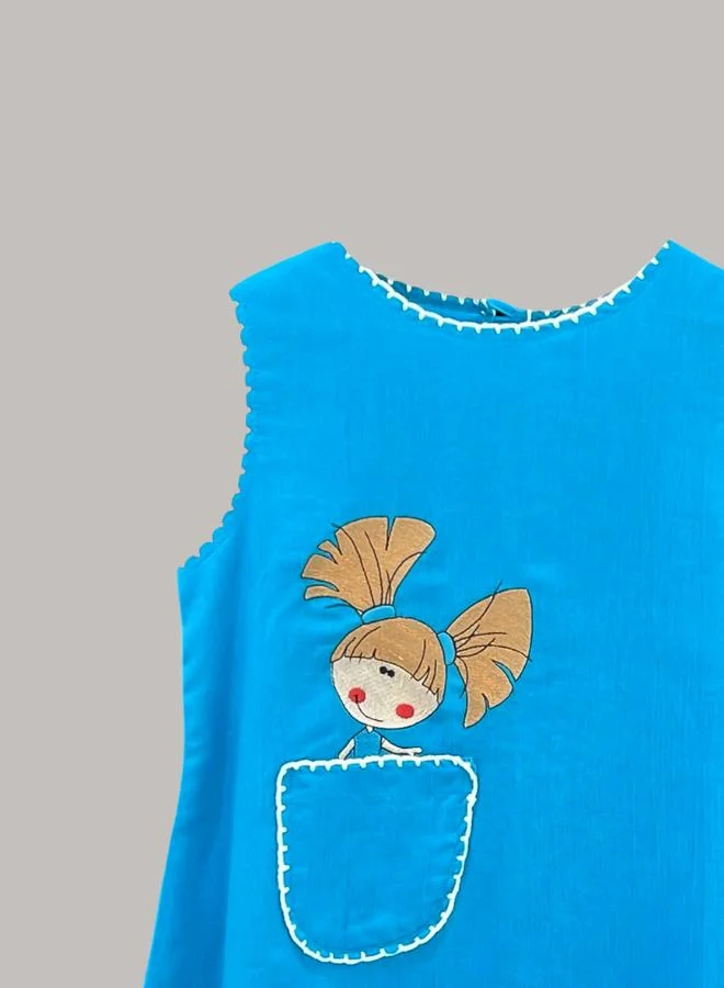 جاست نيتشر فستان زهري مع حافة مكشكشة