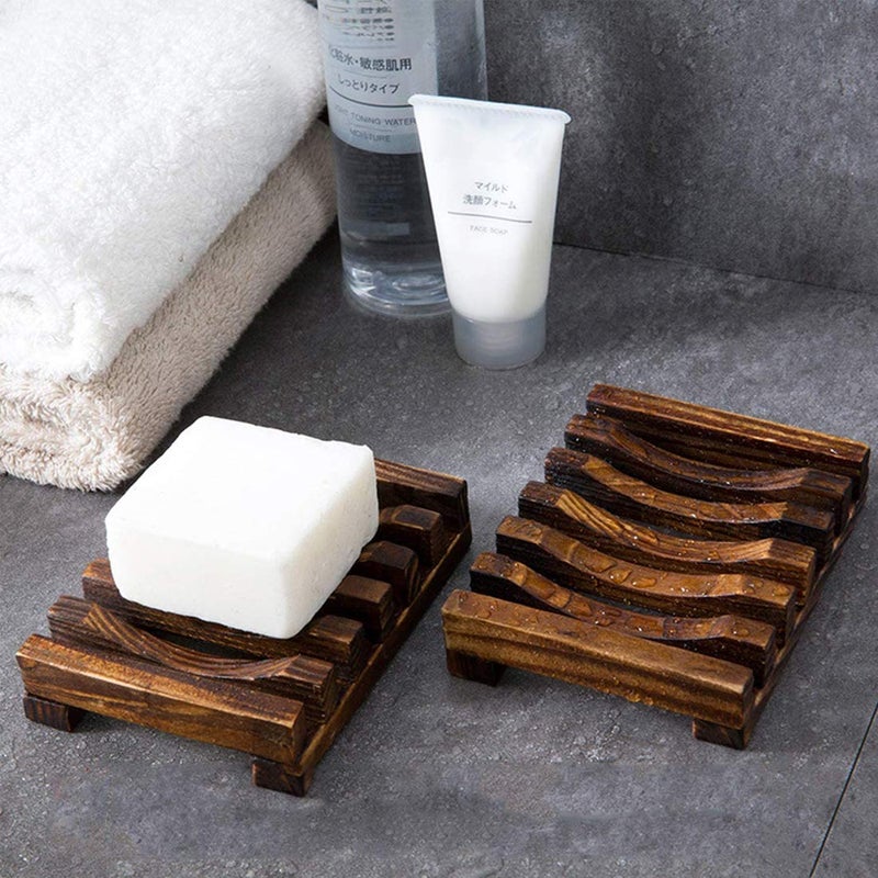 Smiledrive Soap Saver Holder Wooden Dish for Bathroom Kitchen Sink Teak Wood - Brown (1, Pack of 1) - Image 5