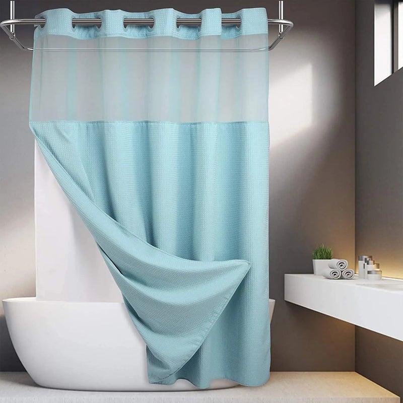 Y&D Nordic Eco Friendly Mildew Resistant Polyester Waterproof Premium Shower Curtain Bathroom Set - Image 1