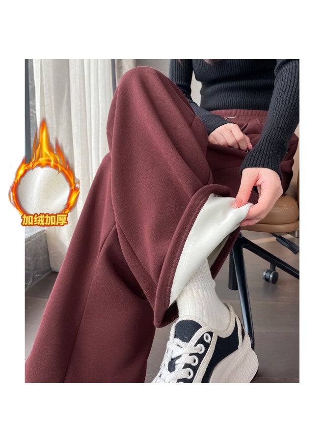 TonLion American Simple Women'S Pants Winter Bestseller Elastic Waist Casual High Waist Loose Straight Leg Pants Trendy - Image 2