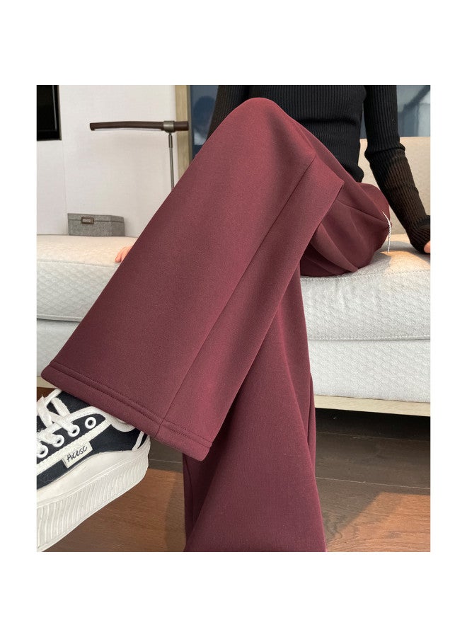TonLion American Simple Women'S Pants Winter Bestseller Elastic Waist Casual High Waist Loose Straight Leg Pants Trendy - Image 3