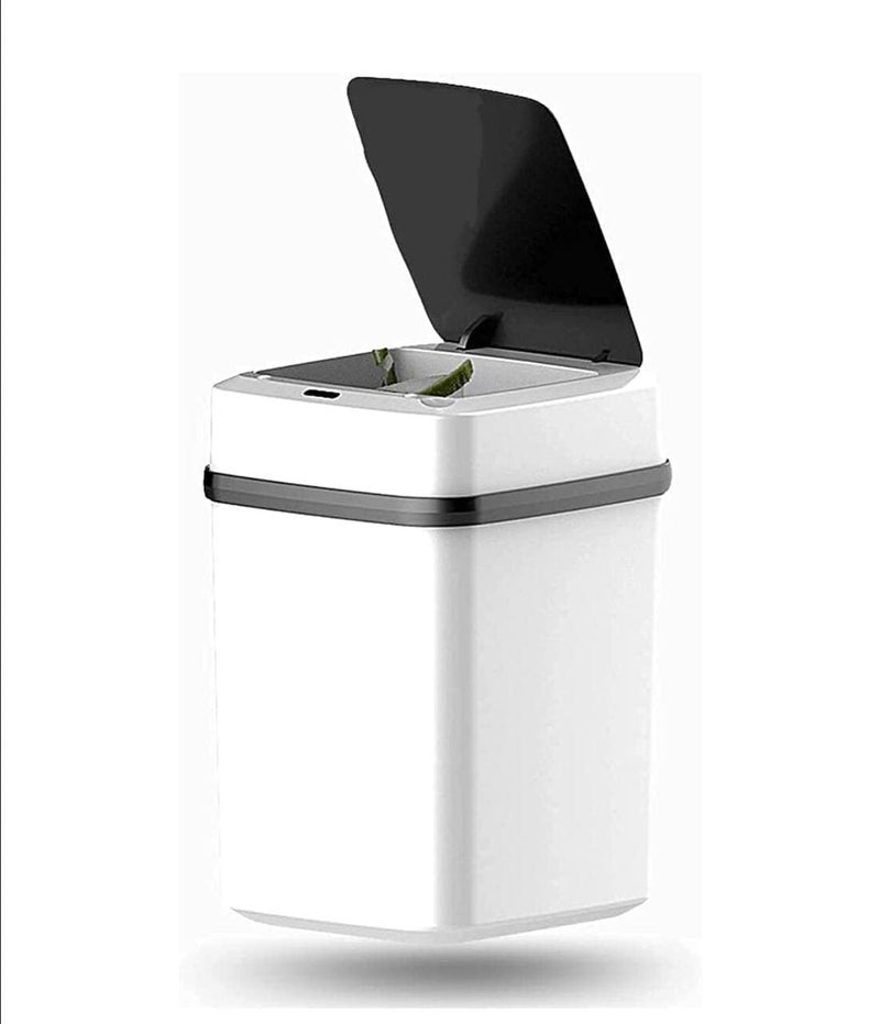 ENNCOZY Smart TouchFree Trash Bin Automatic Garbage Can with Infrared Motion Sensor and Lid for Kitchen Bathroom Office Bedroom HandsFree Hygienic Convenient Disposal - Image 1