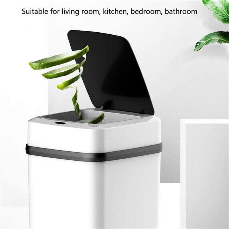 ENNCOZY Smart TouchFree Trash Bin Automatic Garbage Can with Infrared Motion Sensor and Lid for Kitchen Bathroom Office Bedroom HandsFree Hygienic Convenient Disposal - Image 5