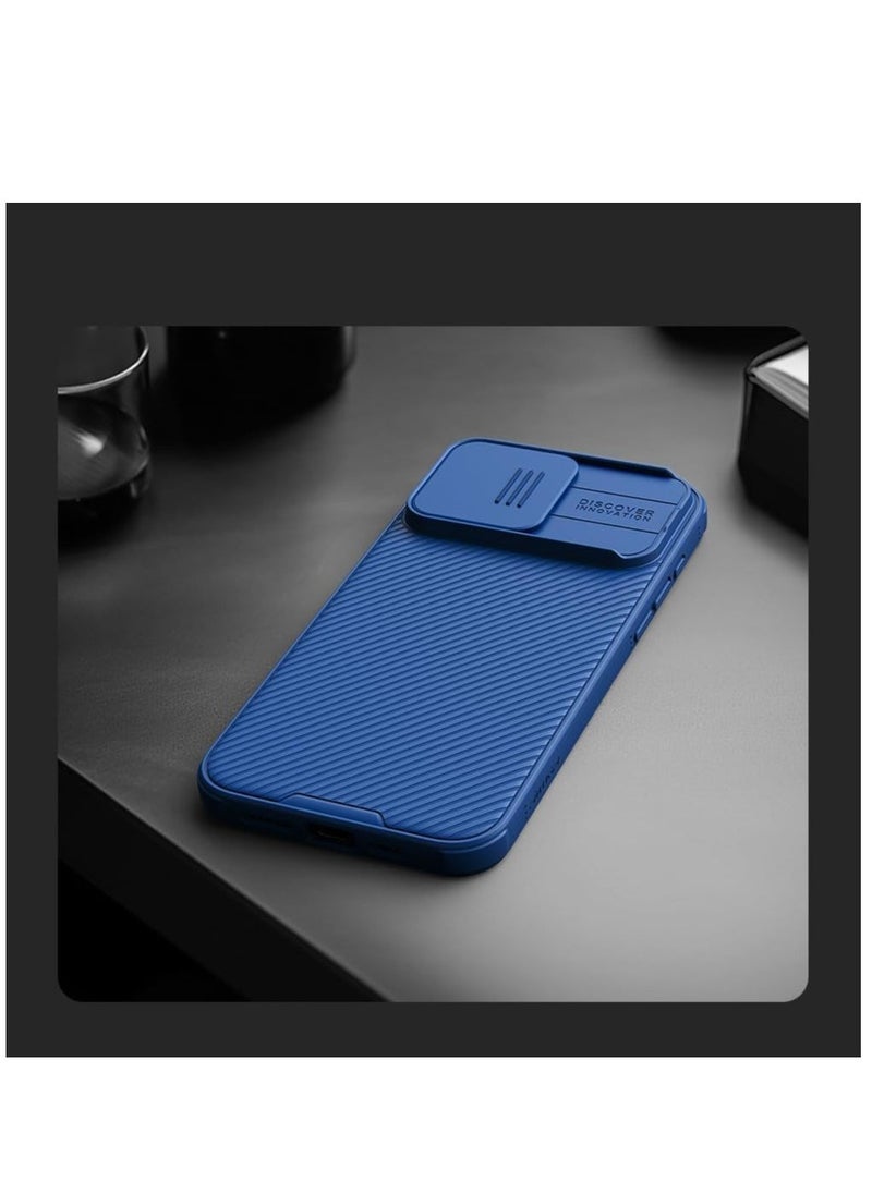 Raxoom iPhone 15 Pro Max Case with Sliding Camera Cover - Upgraded Lens Protection, Hard PC + TPU Bumper, Slim Shockproof Protective Phone Case 6.7" - BLUE - Image 2