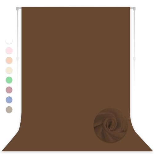 LYLYCTY Dark Brown Backdrop for Photoshoot, Professional Photo Backdrop Background Curtain for Product Photography, Portraits, Wedding, Party, Live Streaming Video Recording 5X7 FT (Background Only) - Image 1