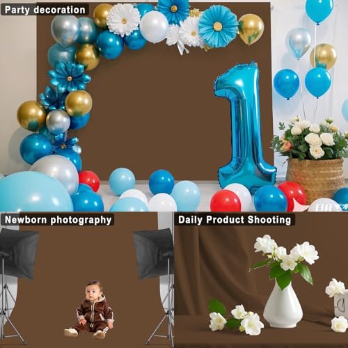 LYLYCTY Dark Brown Backdrop for Photoshoot, Professional Photo Backdrop Background Curtain for Product Photography, Portraits, Wedding, Party, Live Streaming Video Recording 5X7 FT (Background Only) - Image 5
