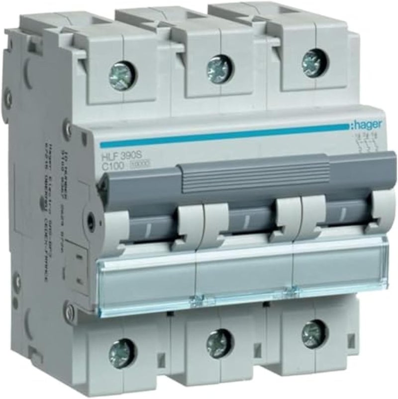 Hager Miniature Circuit Breaker 100A 10KA TP MCB HLF390S-Made in EU