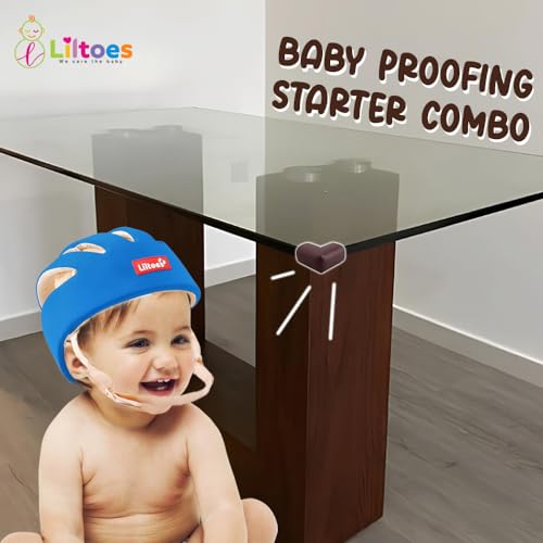 Liltoes Baby Safety Products Combo | LILTOES Baby Head Protector + Edge Guard for Safety of Kids 6M to 3 Years | Baby Safety Helmet with Corner Guard Protection (Royal Blue+Corner) - Image 2