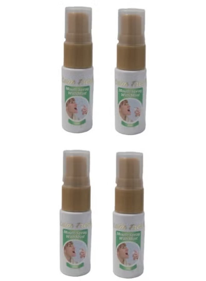 4 Pcs Calm Fresh Mouth Spray With Mint 15 Ml - Image 1