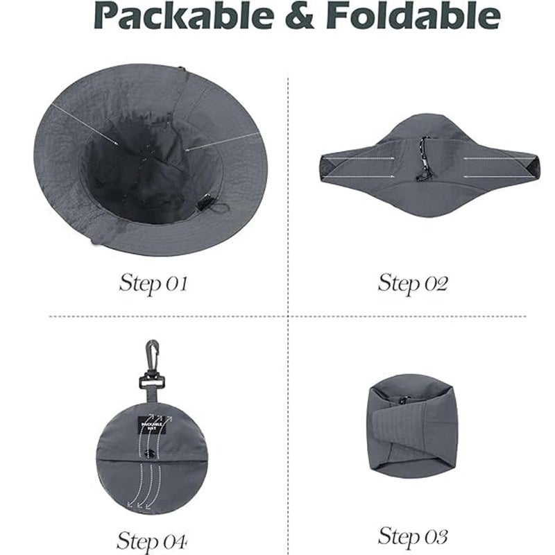 Handcuffs Caps for Men & Women Foldable Bucket Hat Lightweight, Quick-Drying, Waterproof Outdoor Sun Protection Hat with Portable Storage - Image 2