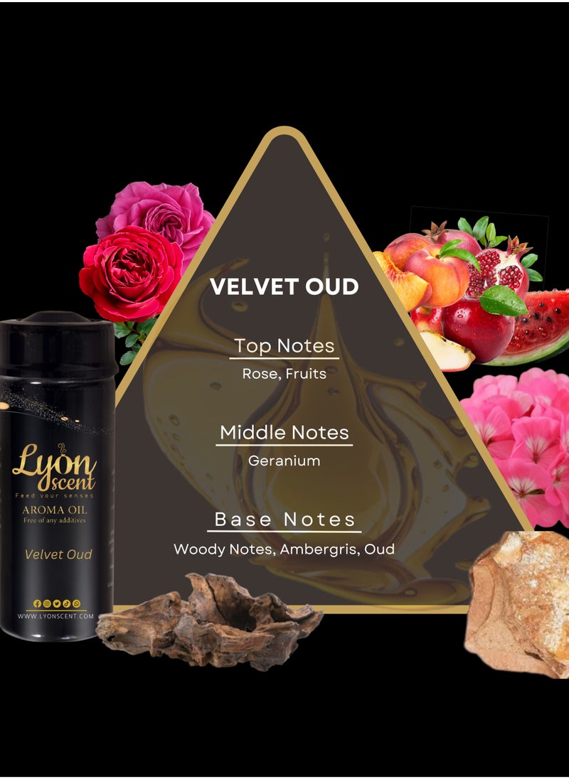 LYON SCENT - Lyon Scent Aroma Oil, 100% Pure Oil, Perfume for Air Freshener, Diffuser Aroma, Fragrance Oil, Air Freshener Oil refill, Essential Scented Oil, Luxurious Scent (VELVET OUD) - Image 1
