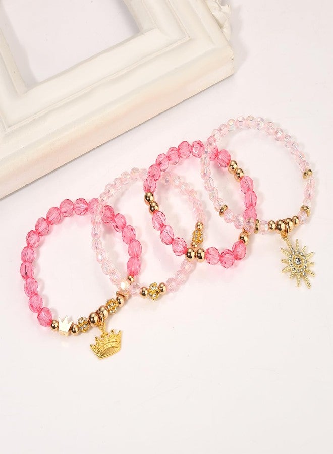 NLCAC Pink Green Witch Princess Friendship Matching Bracelets Pink Northern Star Crown Bracelets for Glinda Fans Witch Merch Jewelry BFF Couples Accessories Gifts - Image 4