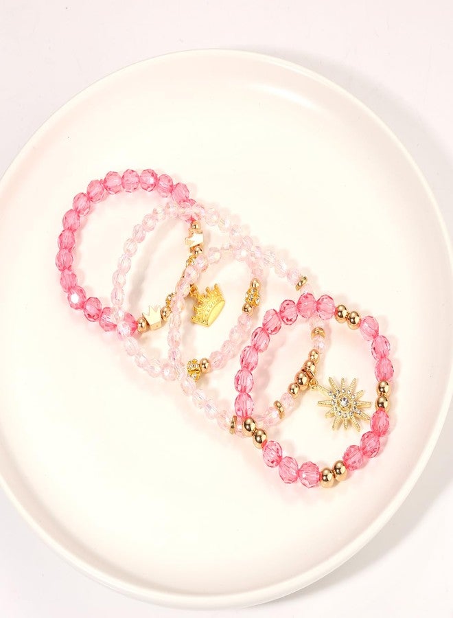 NLCAC Pink Green Witch Princess Friendship Matching Bracelets Pink Northern Star Crown Bracelets for Glinda Fans Witch Merch Jewelry BFF Couples Accessories Gifts - Image 3