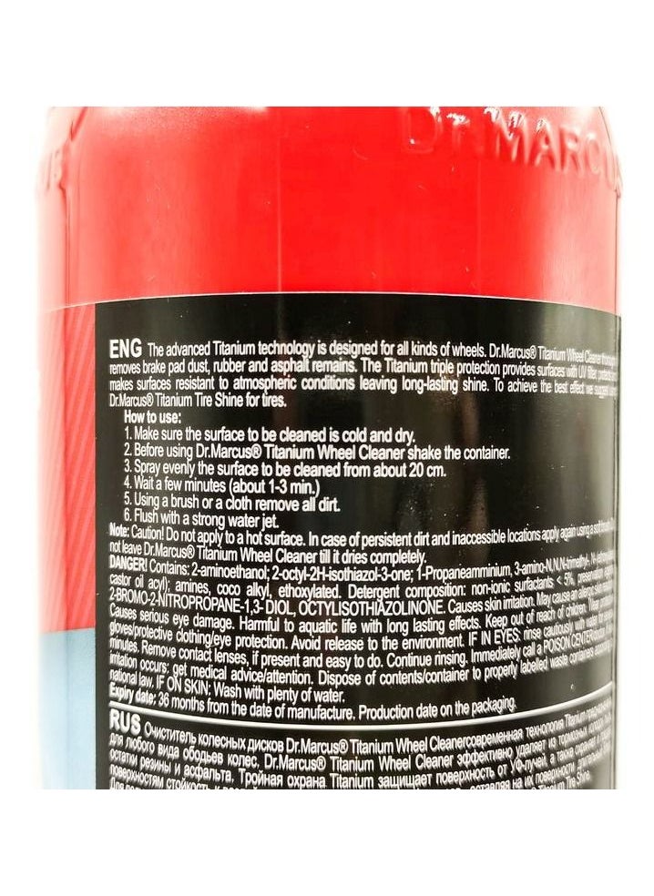 Dr.MARCUS Premium Quality Titanium All Wheel Cleaner Tyre Shine Exterior 750ml  Dr. Marcus  - Image 5