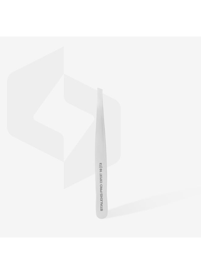 STALEKS PRO eyebrow tweezers expert 10 type 3 wide beleved Made of steel - Image 2