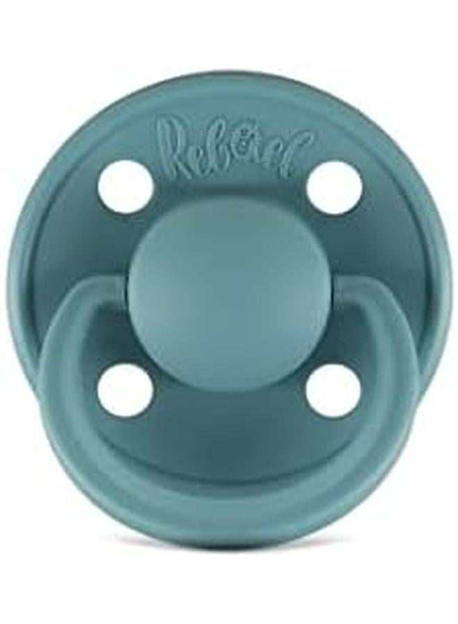 Rebael Mono Natural Rubber Round Pacifier Size 2 Baby 6M Plus 1 Pack Powder - Image 3