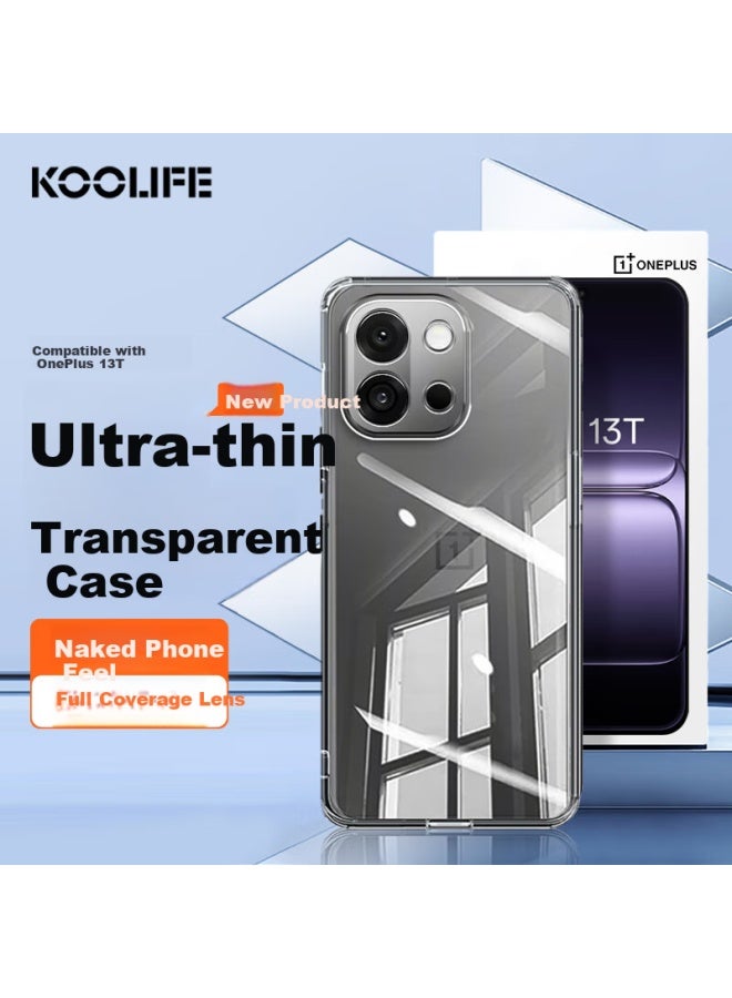 Koolife Transparent Soft Case For Oneplus 13t, Gaming Lens Full Coverage Skin-friendly Back Cover To Reduce Fingerprints - Image 1