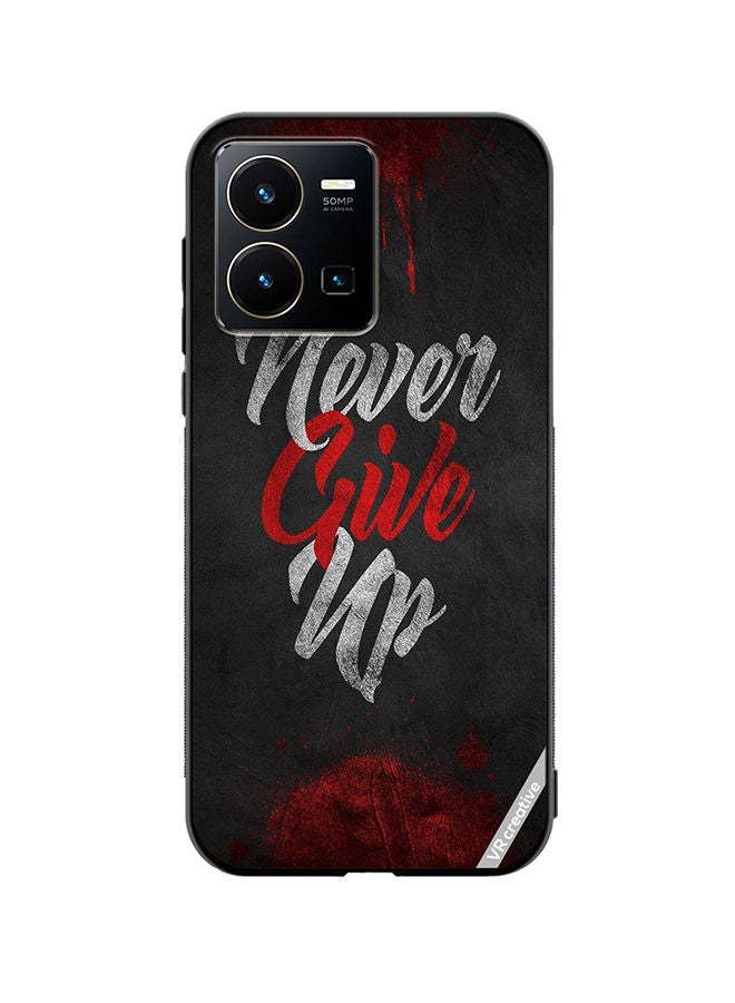 Protective Case Cover For Vivo Y35 Never Give Up Design Multicolour