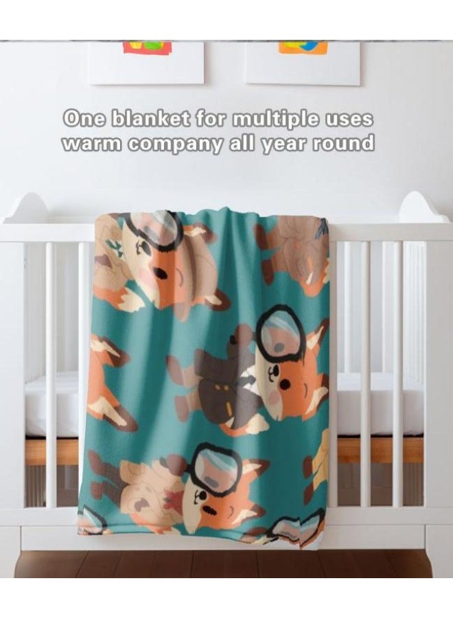 عام بطانية رقيقة من الفانيلا الكرتونية للأطفال والرضع (دافئة ومريحة، ومناسبة للنوم والألعاب) 70 سم * 100 سم - Image 5