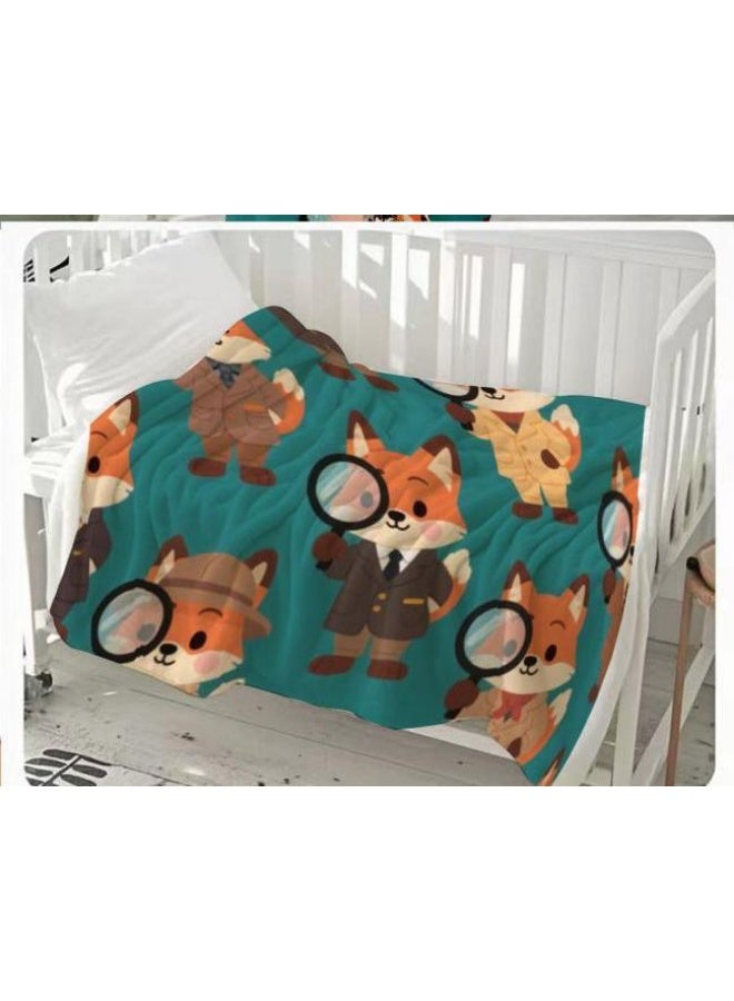 عام بطانية رقيقة من الفانيلا الكرتونية للأطفال والرضع (دافئة ومريحة، ومناسبة للنوم والألعاب) 70 سم * 100 سم - Image 1