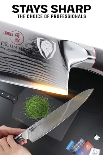 Dalstrong Chef Knife - 9.5 inch Blade - Shogun Series ELITE - Damascus - Japanese AUS-10V Super Steel - Black G10 Handle - Razor Sharp Kitchen Knife - Professional Full Tang Chef's Knife - Sheath - Image 2