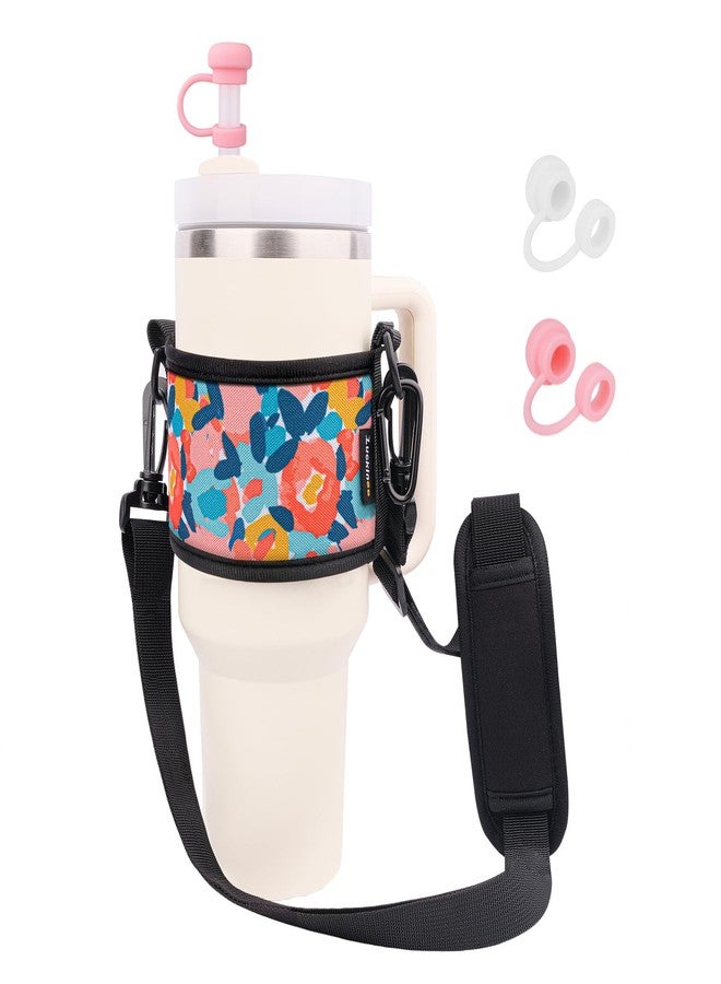 Luckinee Water Bottle Carrier Holder with Shoulder Strap Water Bottle Handle Strap Sling for Stanley 30&40oz Tumblers Stanley Cup Accessories - Image 1