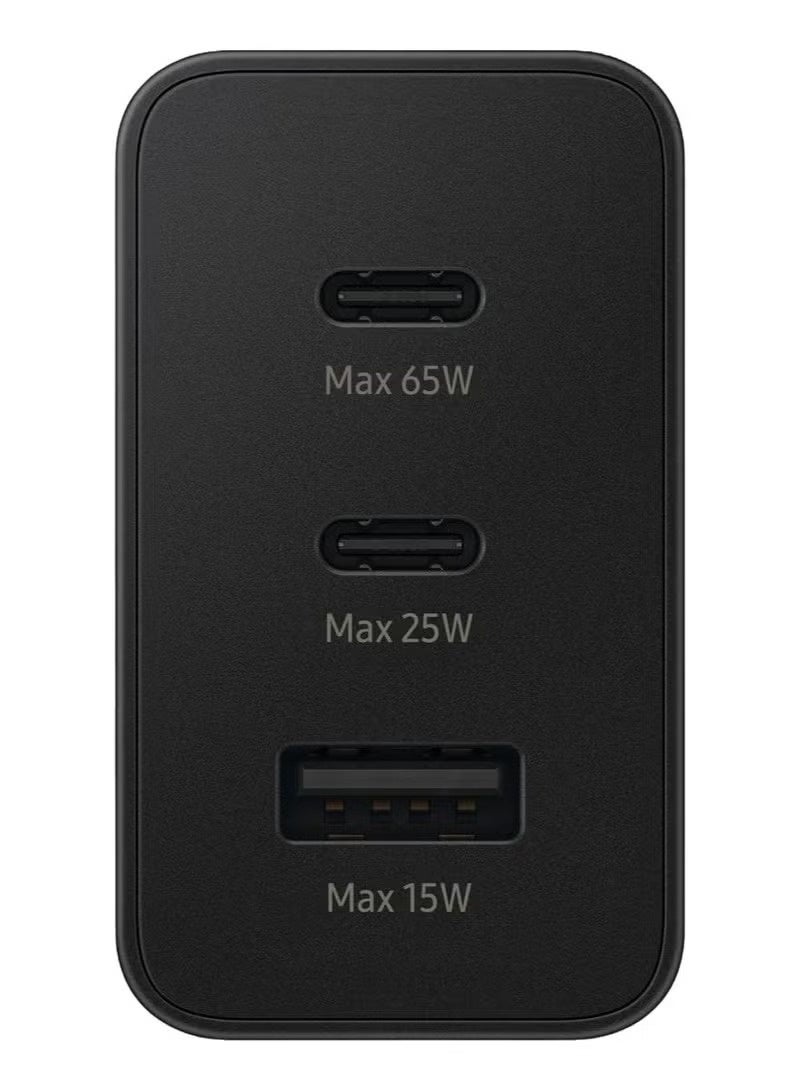 ZAMFA 65W Multi-Port Fast Wall Charger | Dual USB-C PD & USB-A Ports High-Speed Power Adapter for Laptop, iPhone, Samsung, iPad & Tablets | Portable Travel Wall Charger - Image 1