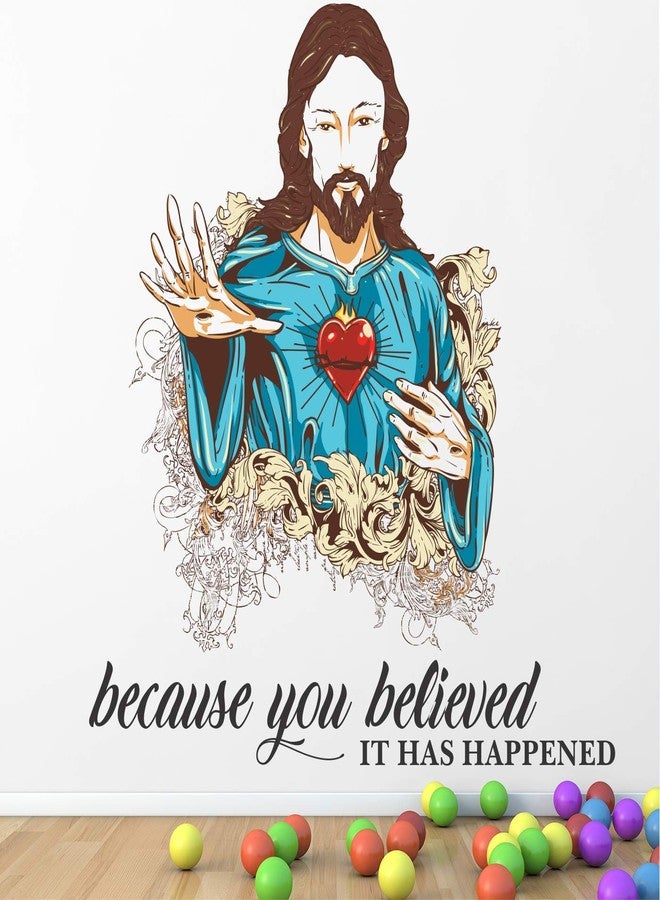 StickMe Jesus Christ Inspirational Motivational Quotes Wall Sticker -Self Adhesive Peel & Stick Vinyl Home Living Room-SM096 (100cm X 95 cm) - Image 1