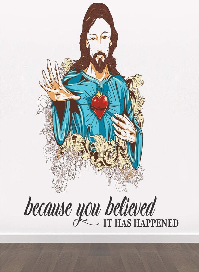 StickMe Jesus Christ Inspirational Motivational Quotes Wall Sticker -Self Adhesive Peel & Stick Vinyl Home Living Room-SM096 (100cm X 95 cm) - Image 2