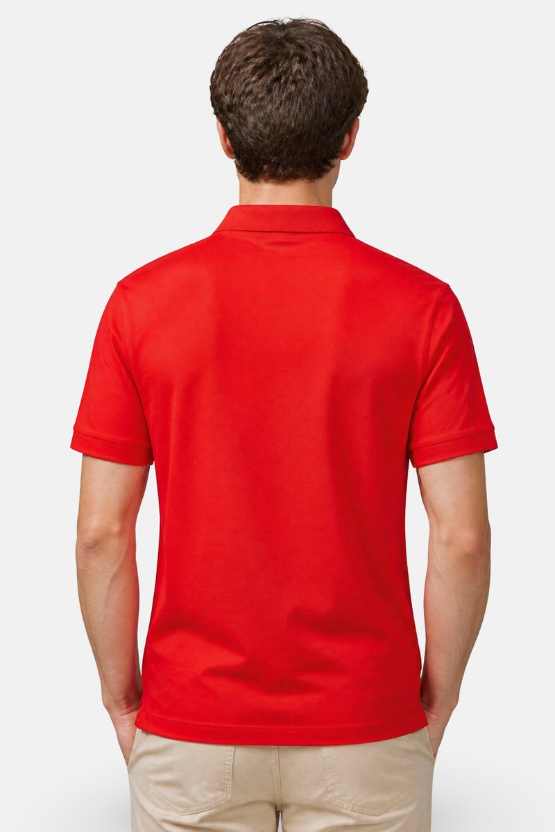 La Martina Men Regular Fit Embroidered Logo Long Sleeve Polo Shirt, Red - Image 2