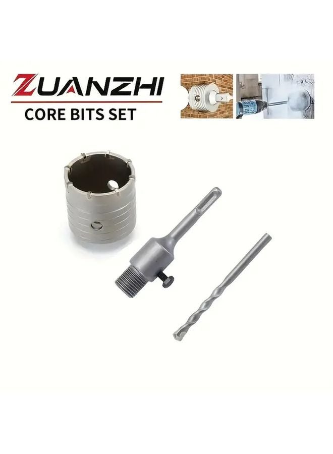 Concrete Hole Saw Kit SDS Plus Shank 80mm 110mm Shank 4pcs for Brick Cement Wall - Image 5