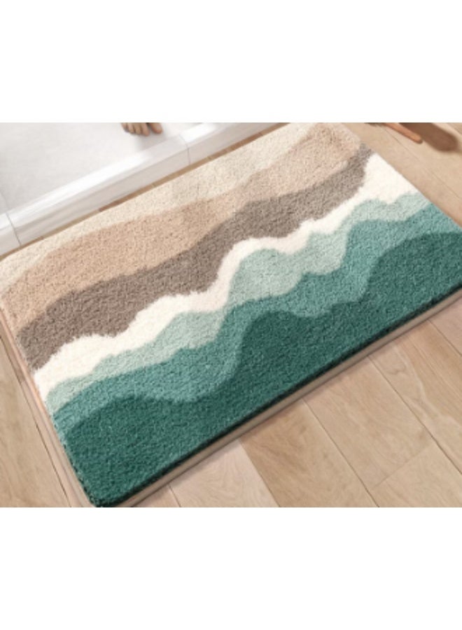 Fast Drying Bath Mat Bathroom Rug Mat Extra Soft And Absorbent Bath Mat With Rubber Non-Slip Bottom 50*80CM - Image 1