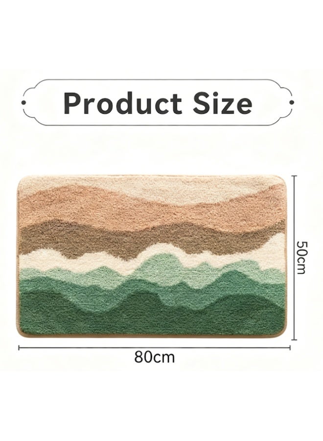 Fast Drying Bath Mat Bathroom Rug Mat Extra Soft And Absorbent Bath Mat With Rubber Non-Slip Bottom 50*80CM - Image 4