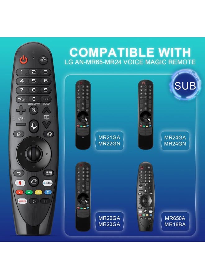ENJOYLink Voice Replacement Magic-Remote-Control for LG-Smart-TVs,for LG OLED UHD QNED NanoCell 4K 8K Models,for LG AN-MR20GA AN-MR19BA AKB75855501 Remote with Pointer,Voice Function - Image 2