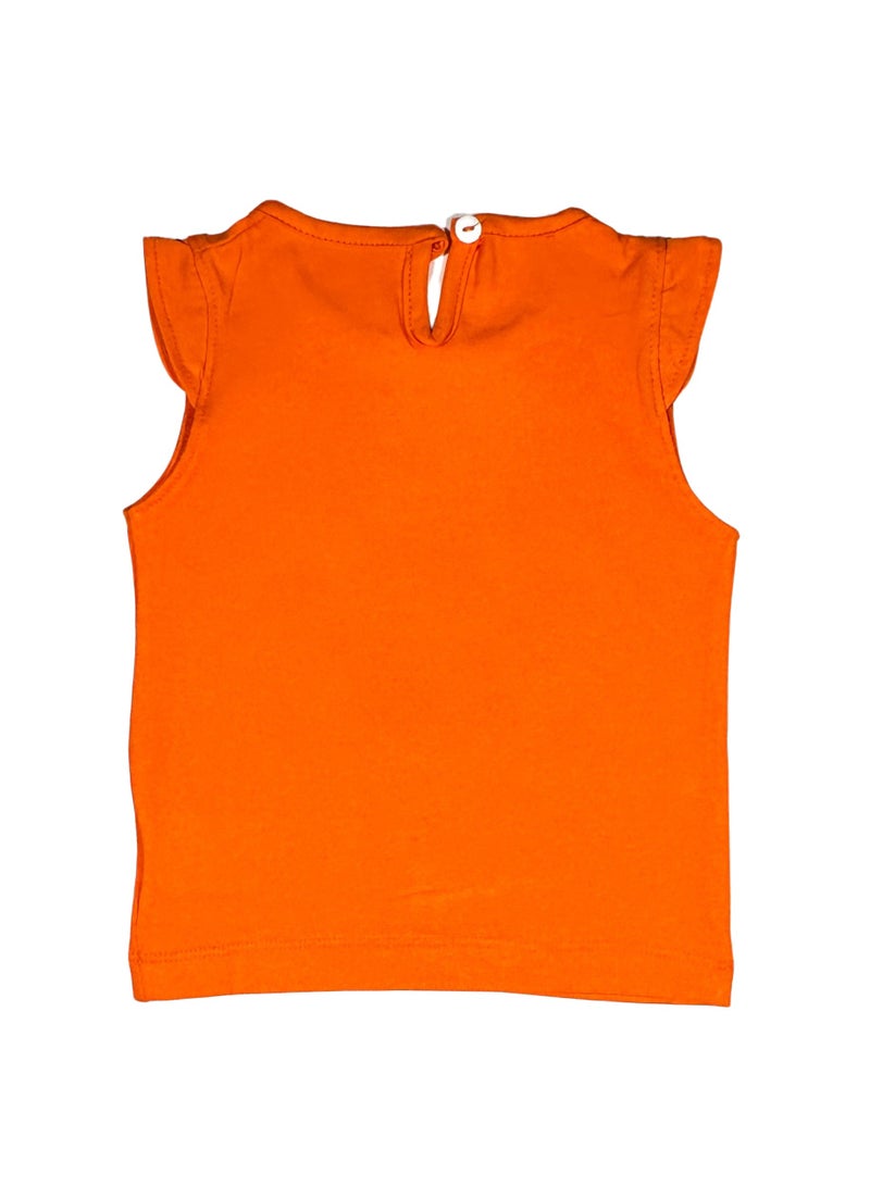 Baby Co. Bee Orange Girls T-shirt - Image 2