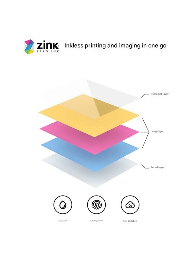 TELESIN TELESIN 100 - Sheet Pack of 3 - Inch Color Photo Paper for Pocket - Sized Instant Mobile Printers - Durable, Ink - free Printing for Long - lasting, Vivid Photos that Develop Instantly  - Image 2