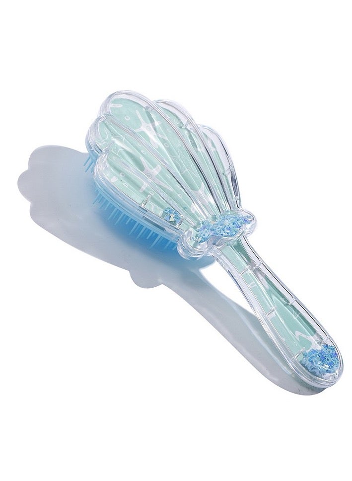 مشط شعر على شكل صدفة أطفال يا جرين