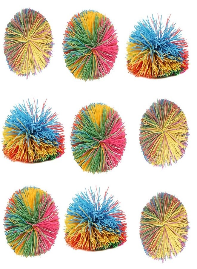 Estimable 16 PCS Sensory Fidget Stringy Balls, Multicolor Soft Rubber Bouncy Stress Balls, Pull Stretch Elastic Ball Toy Rainbow Fidget Party Favors - Image 1